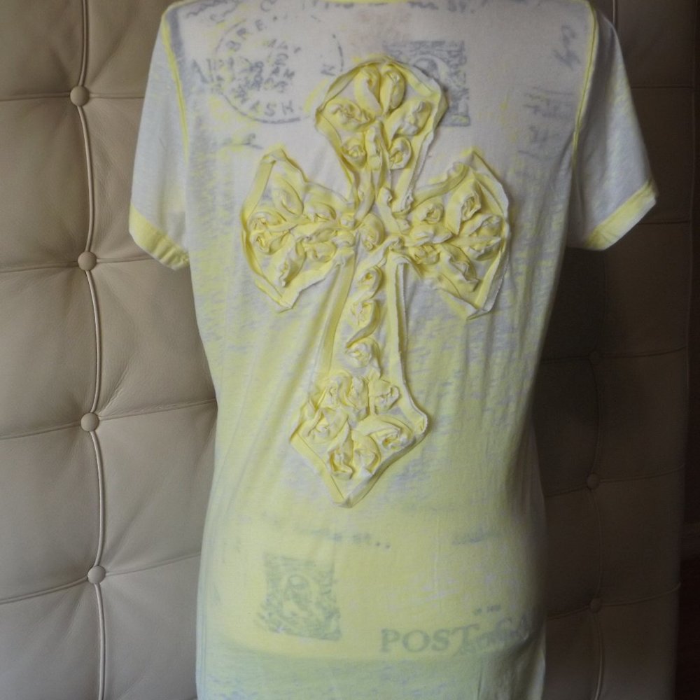 Victoria's Secret Burnout Tee with Cross Detail